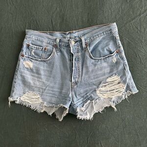 Levi’s Denim Ripped Jean Shorts